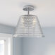 Saben 3 Light 15 inch Polished Nickel Indoor Semi-Flush Ceiling Light